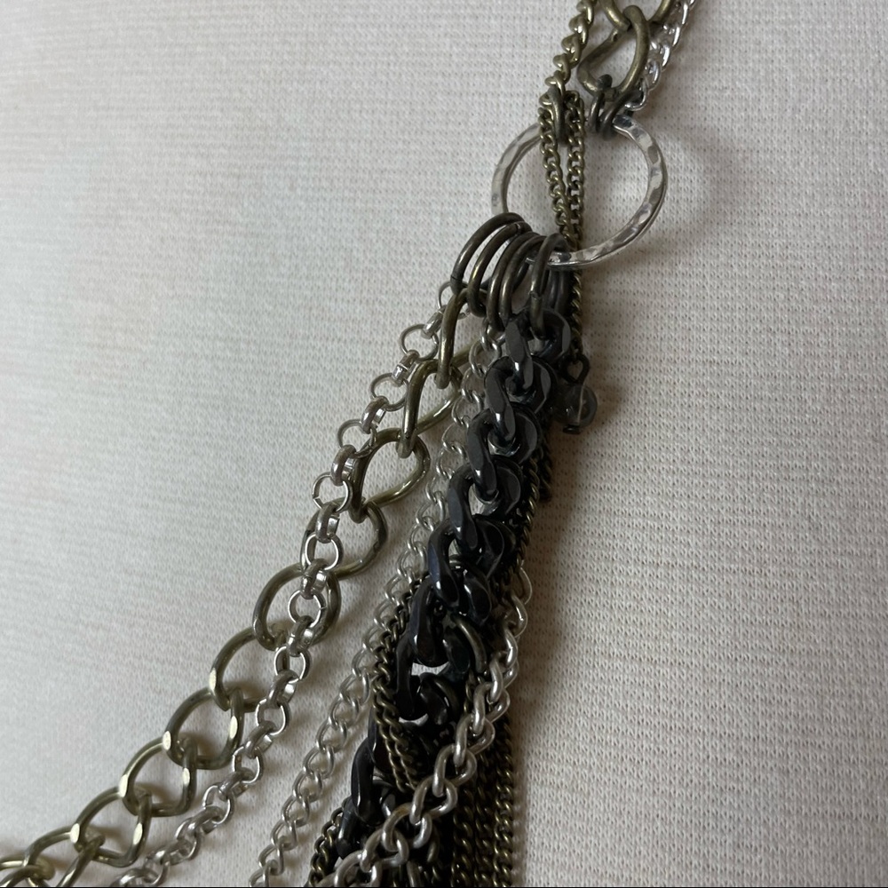 Multi-Layer Multi-Length Gold Silver And Black Ne… - image 4